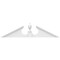 Ekena Millwork Acorn Architectural Grade PVC Pediment, 78"W x 19-1/2"H x 2-3/4"P (Pitch 6/12) PEDPS078X195ACR00 - alternate 3